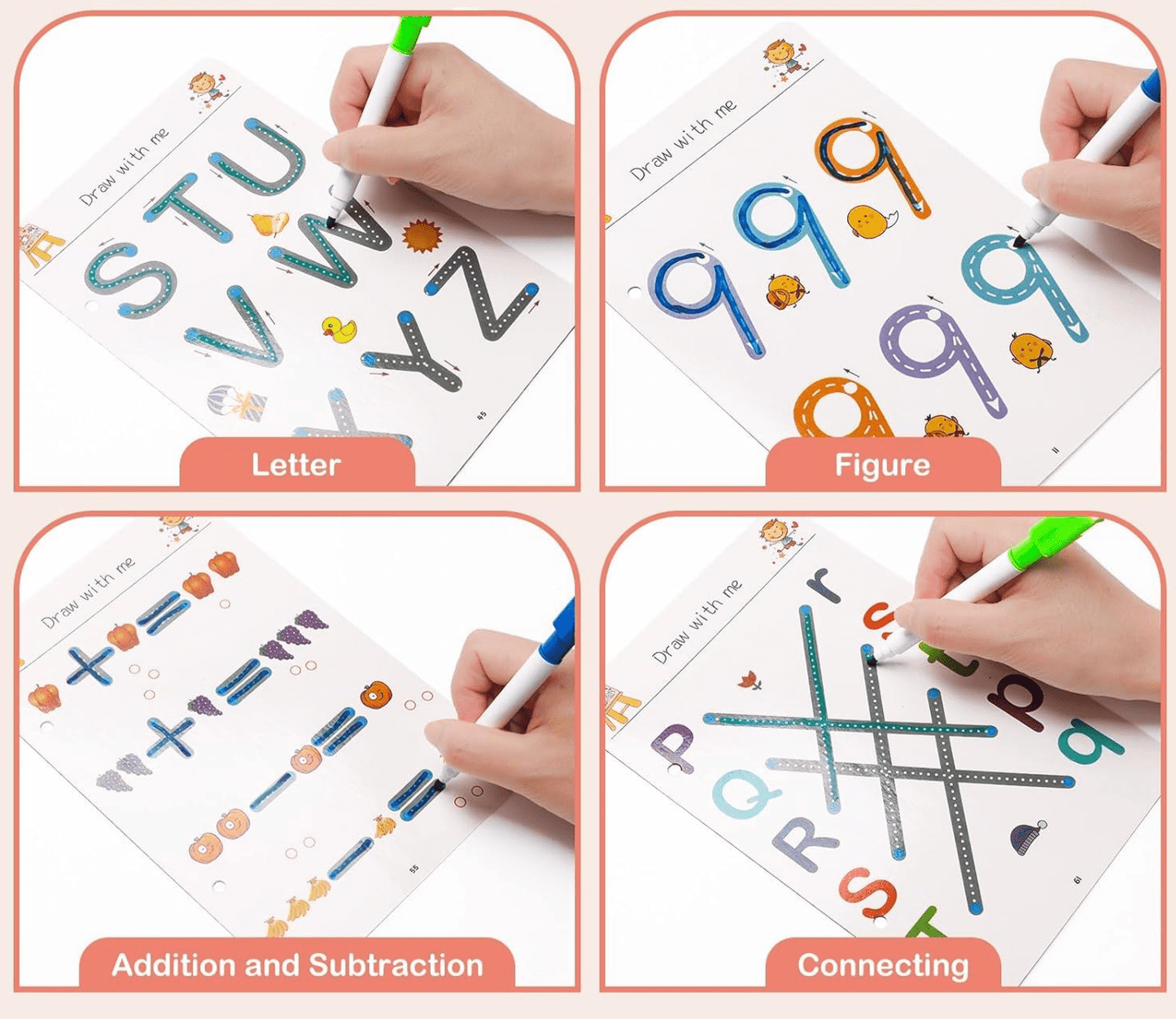 Reusable Tracing Workbook with Markers & Duster